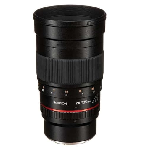 Rokinon 135mm F20 ED UMC Telephoto Lens for Fujiffilm X Full Frame Compatible Ultra MultiCoated Manual Focus Removable Lens Hood Ideal for Portraits LowLight Photography