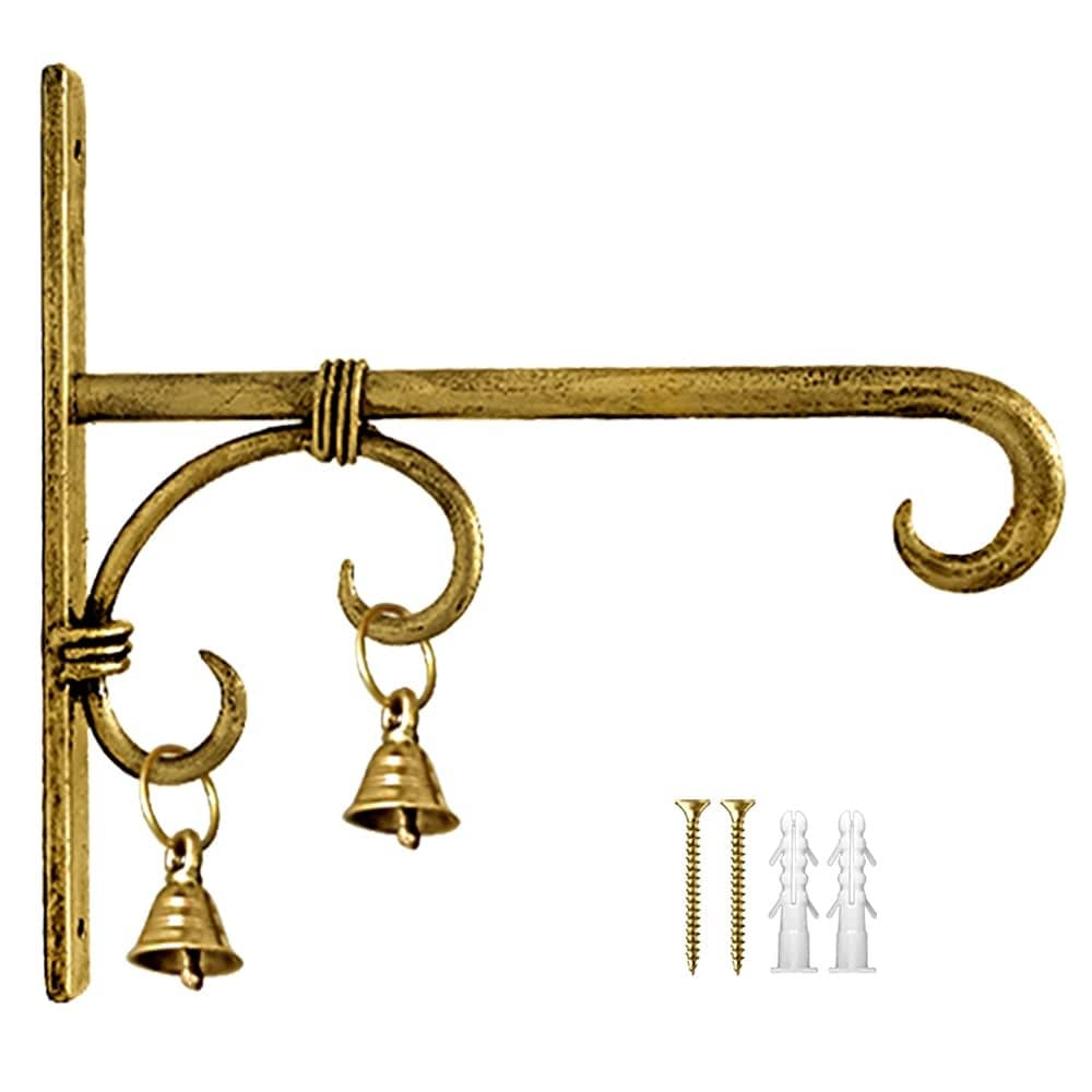 KAEVION Innovative Wall Bracket Incense Burner Hanger for Adorable Hanging Accessories Black Golden Chrome Finish Pack of 1