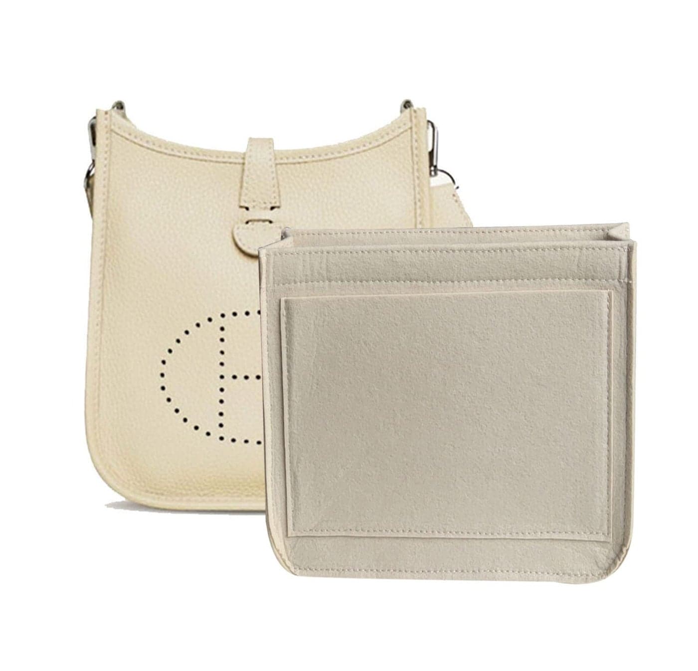 Lckaey Felt Organizer-for Hermes Evelyne III tpm pm gm Bag Insert Mini 16 29 33 Bag Purse Organizer Y003 Khaki-L