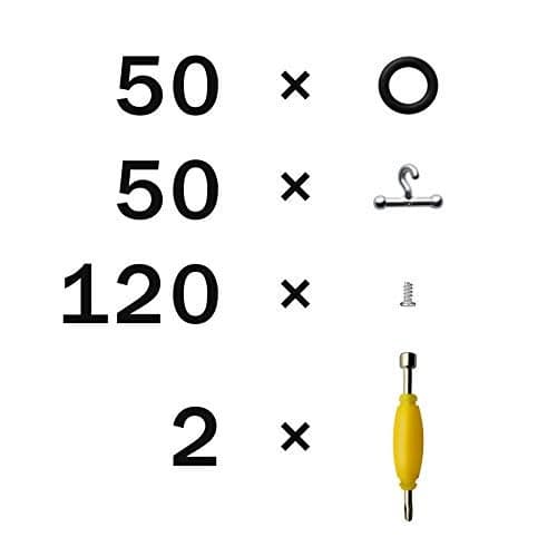 EBCO 50Pcs T Hooks50Pcs ORings 120Pcs Screws2Pcs Spanner Repair Part Set for 375 Gi Joe Action Figure Replacement Accessories