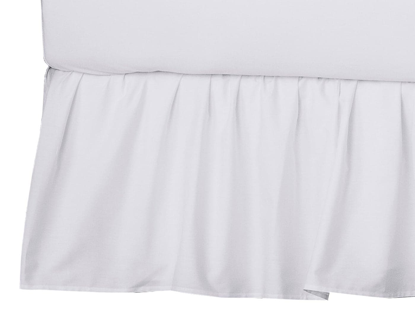 TL Care 100 Natural Cotton Percale Crib Bed Skirt White Soft Breathable for Boys and Girls