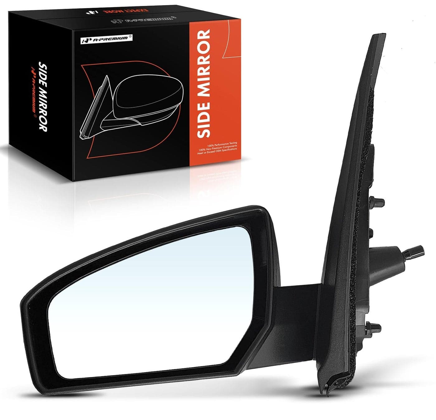 APremium Driver Side Manual Door Mirror Compatible with Nissan Sentra Base 20072012 NonHeated NonFolding Black Outside Rear View Mirror Replace 96302ET00E