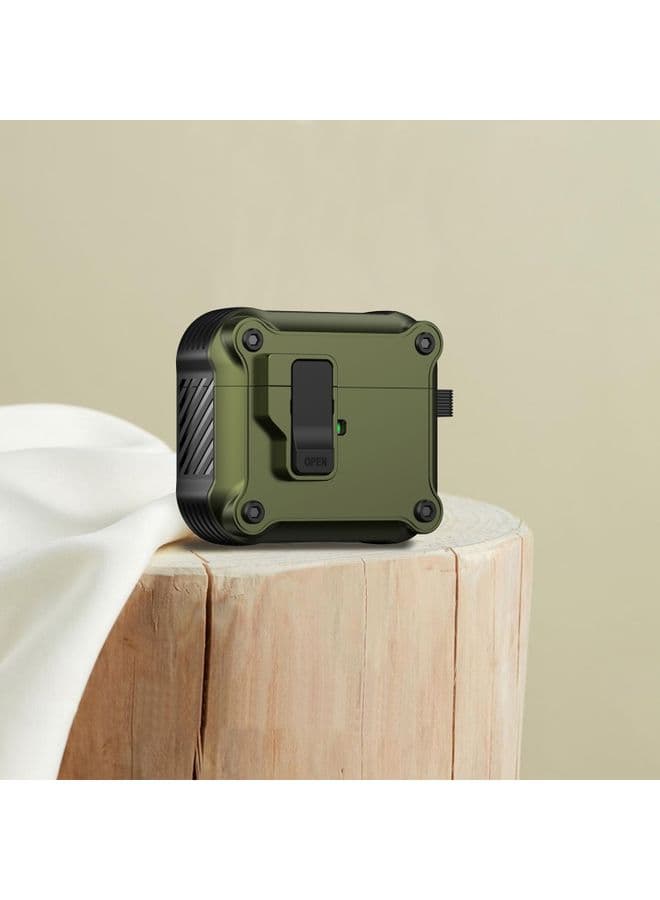 Case Cover For AirPods 3 Eagle Shockproof Earphone Protective Case with Switch Army Green