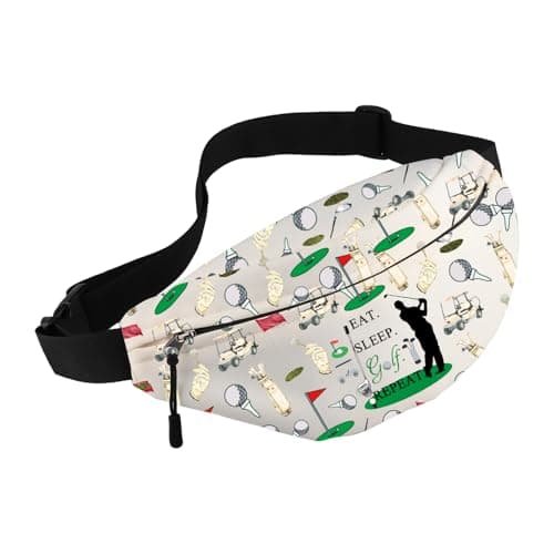 MBMSO Golf Ball Waist Bag Golf Lover Gifts Eat Sleep Golf Repeat Gifts for Golfer Belt Bag Golfing Gifts for Golf Instructor Golf WB