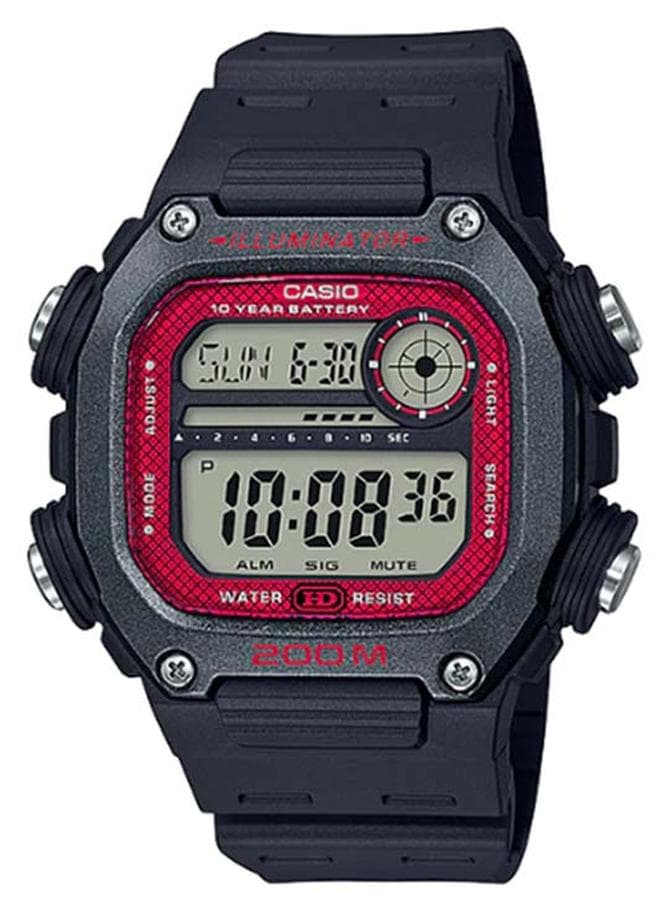 Men Resin Digital Watch DW-291H-1BVDF - 51 mm - Black