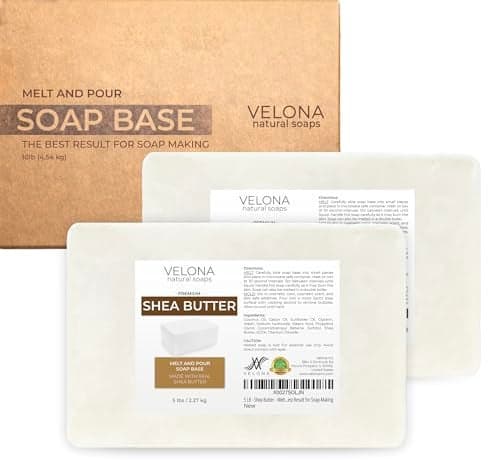 velona 10 LB - Shea Butter - Melt and Pour Soap Base SLS/SLES free | Natural Bars for The Best Result for Soap-Making