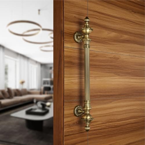 LAPO Pull Push Handle for Home| 18 Inch Pulls for Main & Office Doors| Antique Finish | Fits with 30–100mm Thickness | Perfect with Wooden Doors | 3 Years Warranty | Pack of 2