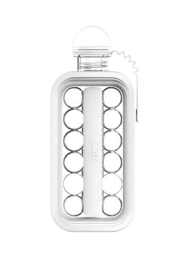 Foldable Ice Cube Molds With Lid White