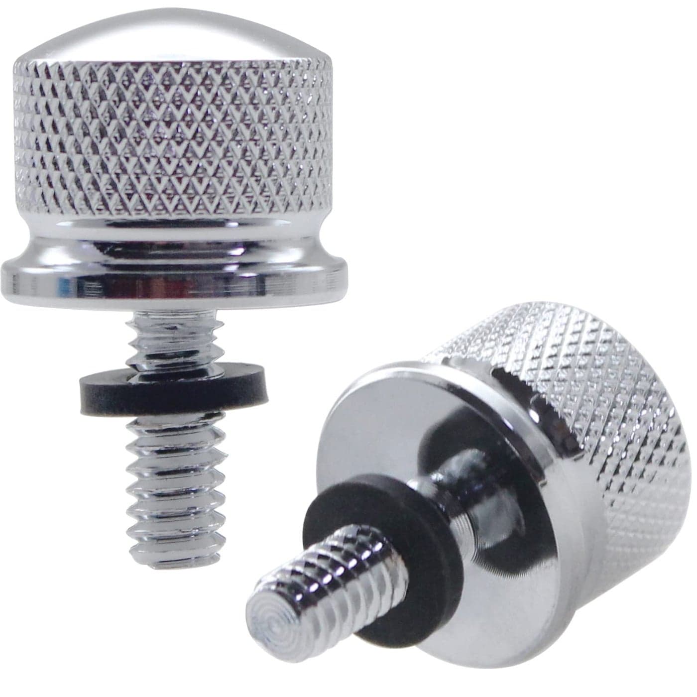 Amavoler Seat Bolt Screws Quick Mount 1420 Compatible for Harley Touring Sportster Softail Dyna 19962021 2 PCS Chrome