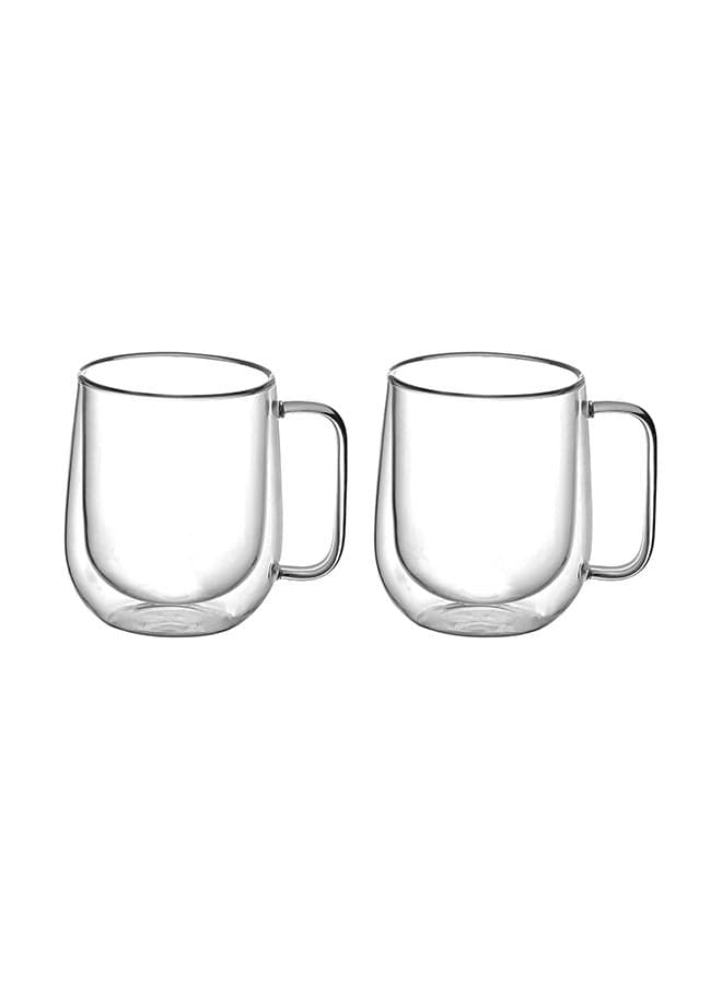 2-Piece Double Wall Glass Tumbler Set Clear