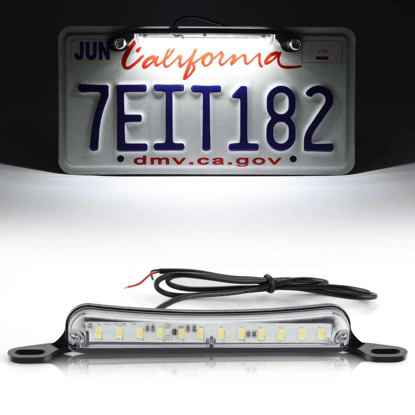 LivTee License Plate LED Light Extremely Bright Assembly for Trailer UTV ATV Truck RV Boat Xenon White6000K