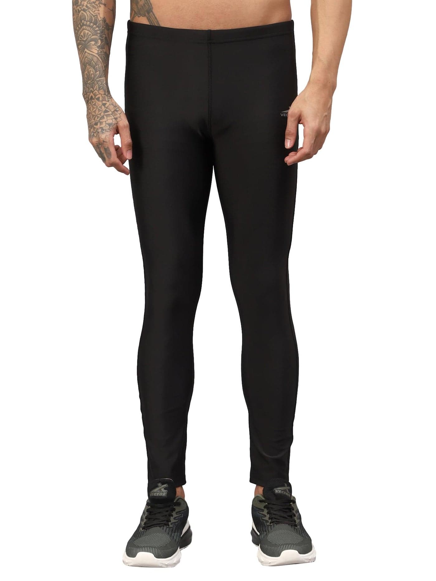Vector X COMBAT-002 Men's Compression Pant|Legging|Full Length Bottom Tights|Lower For Gym Sports Workout, Running, Swimming, Cycling, Yoga|Base Layer Quick Dry Moisture-Wicking Active Wear(XXL) Black