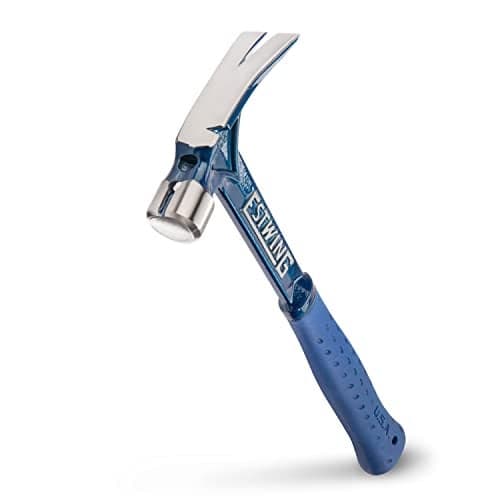 ESTWING Ultra Series Hammer - 15 oz Short Handle Rip Claw Framing Hammer with Smooth Face & Shock Reduction Grip - E6-15SR