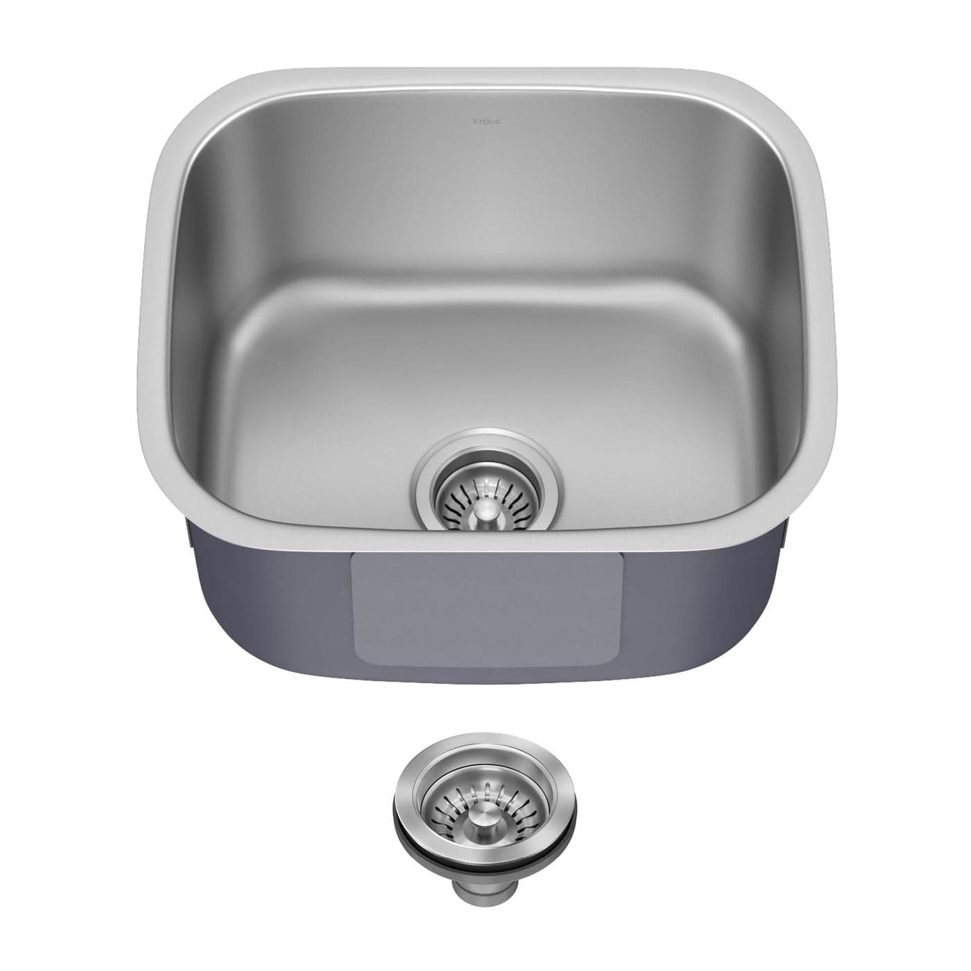 Kraus 19 34 Inch Stainless Steel Kitchen Sink Durable 18 Gauge Single Bowl Kitchen Sinks Undermount KBU11