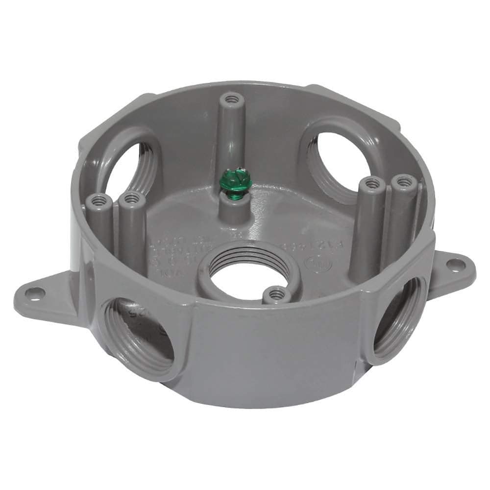 Sigma Engineered Solutions 14385475 34Inch 5 Hole Round Weatherproof Box Gray