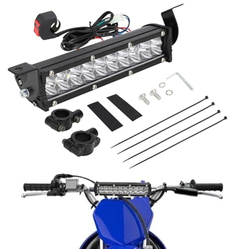 IUVWISN Motorcycle LED Light Bar PlugPlay 60W 2500Lm Driving Light Kit 78 Handlebar Universal for CRF XR RM KX KLX TTR PW SSR Apollo TAO TAO SDG Dirt Pit Bike