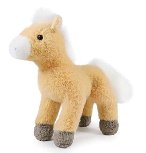 Ice King Bear Pony Stuffed Animal Horse Plush Toy 7 Inches Beige