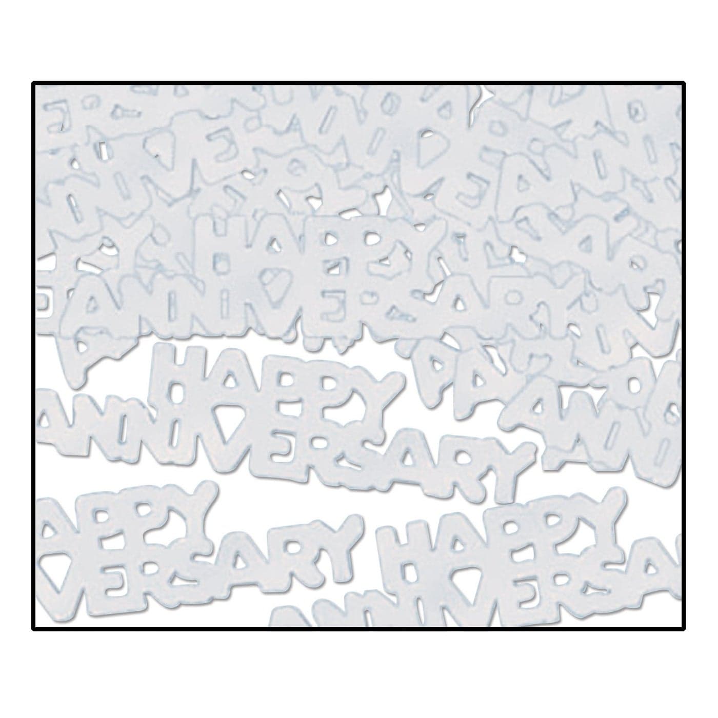 Happy Anniversary FanciFetti silver Party Accessory 1 count 5 OzPkg