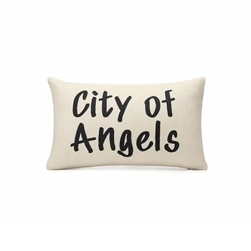 TwoDays Stockholm City of Angels Pillow Cover Modern Style Chic Room Decor Trendy Word Print Throw Pillow for Apartment Dorm Luxury Fashion Aesthetic Case for Home Bedroom