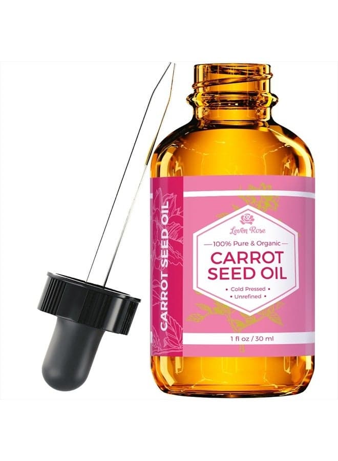 Carrot Seed Oil Pure Unrefined Cold Pressed Moisturizer for Hair Skin and Nails 1 oz