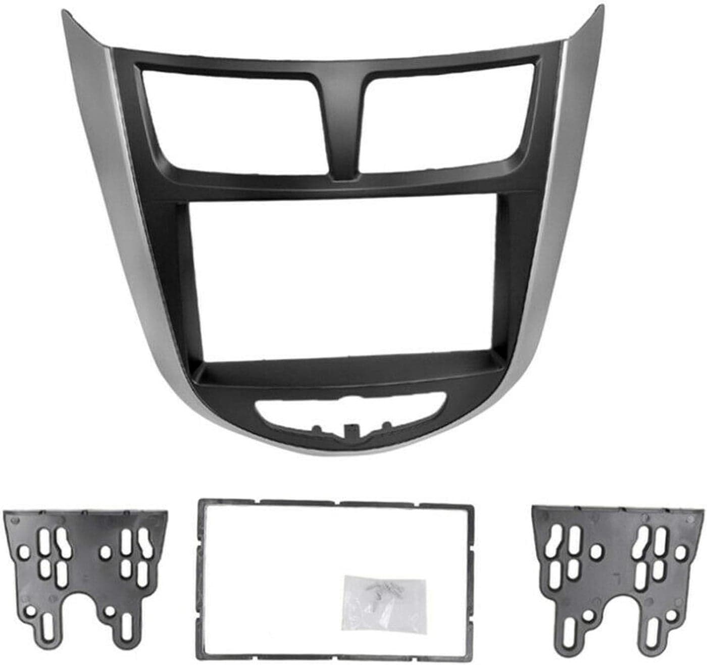Mhakrl Car Center Stereo Audio Radio DVD GPS Plate Panel Frame for Hyundai i-25 Accent Solaris Verna 2010+ & DODGE Attitude 2011+