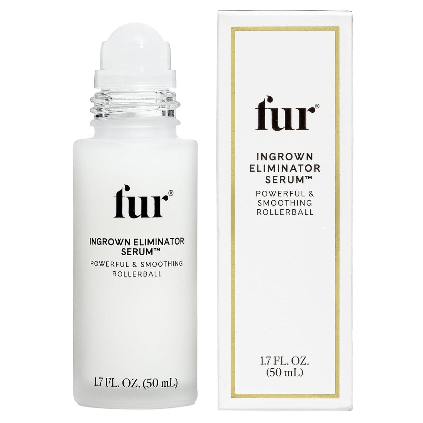 Fur Ingrown Eliminator Serum Rollerball Powerful Ingrown Hair Treatment Serum With AHAs and BHAs to Treat and Prevent Ingrown Hairs and Bumps Hydrates and Soothes Irritated Skin 50 ml
