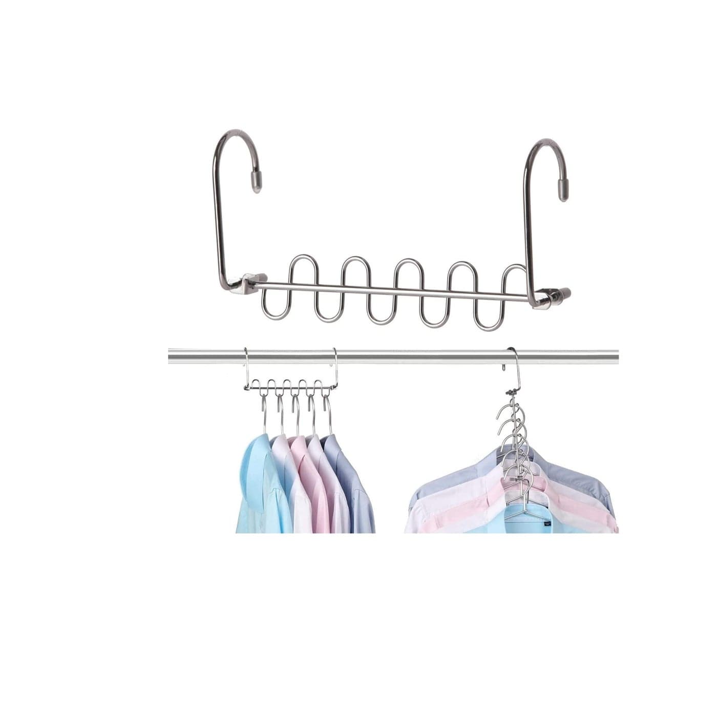 Closet Organizer, Cloth Hanger Magic Space Saving Hangers for Closet Wardrobe Closet Organization Closet System, 4 Pack