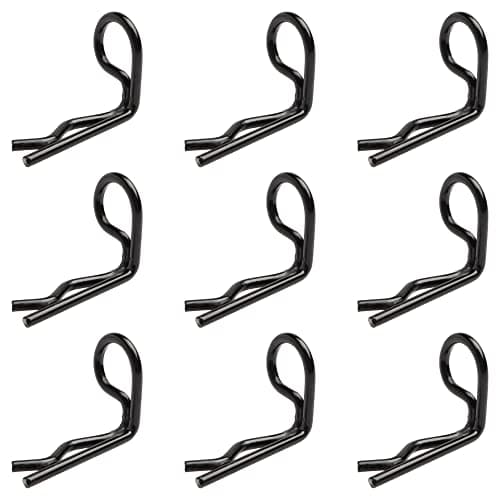GDOOL 30Pack 90Degree Angle 1mm Body Clips Bent Springy Pins WJ07 for All 116 118 120 Scale Model Car Truck Crawler TruckBlack