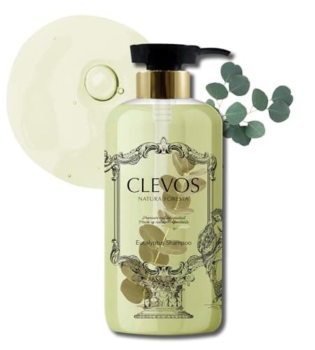 Clevos Natura Foresta Organic Eucalyptus Shampoo - Korean Hair Care Sulfate Free Plant Based Shampoo for Dry Sensitive Scalp Gentle Cleanser for Women Men Kids Family Eucalyptus Leaf Extract 18 Fl Oz