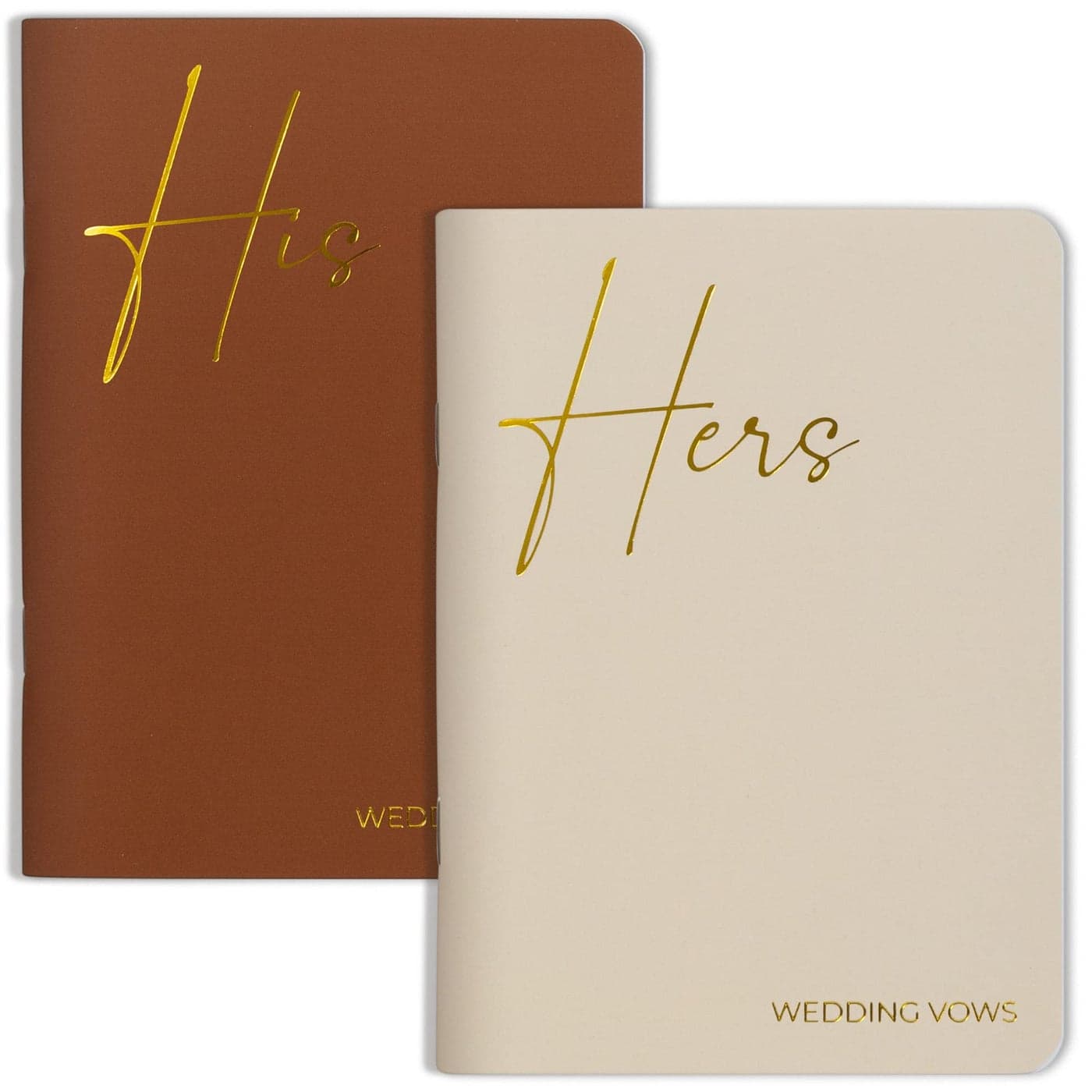 Elegant Vow Books With Gold Foil Lettering For Your Wedding Perfectly Sized His and Hers Vow Books With Plenty Of Pages To Write Whatever is on Your Heart A Beautiful Addition For The Wedding Day