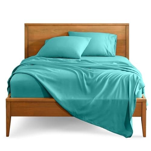 Bare Home King Sheet Set - 1800 Ultra-Soft Microfiber King Bed Sheets - Double Brushed - Deep Pockets - Easy Fit - 4 Piece Set - Bedding Sheets & Pillowcases (King, Turquoise)