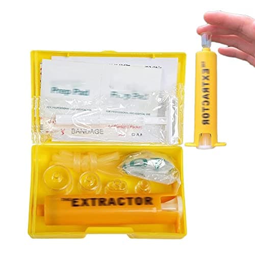 Snake Bite First Aid Kits, Emergency Extractor Suction Pump, Sting Self-Help Supplies for Outdoor Camping, Hiking, Hunting
