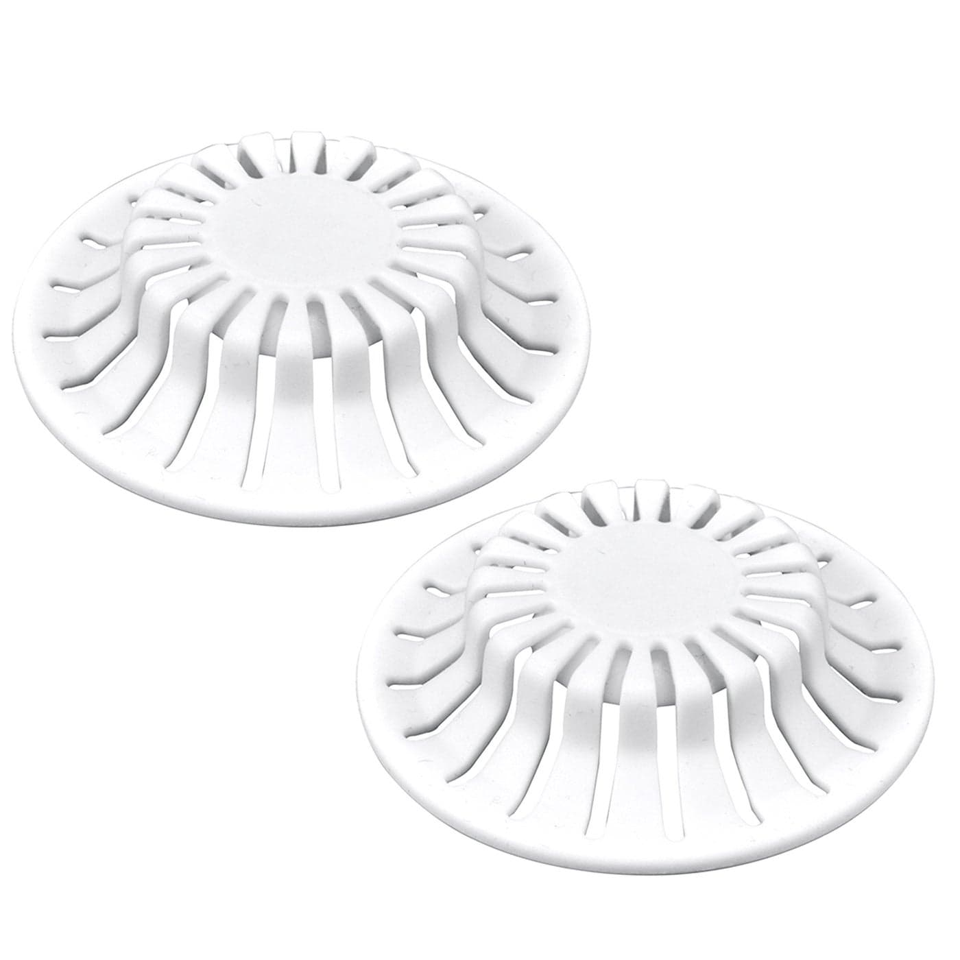 DANCO Universal Bathroom Sink Suction Cup Hair Catcher Strainer and Snare For PopUp Stoppers White 2 Pack 10769