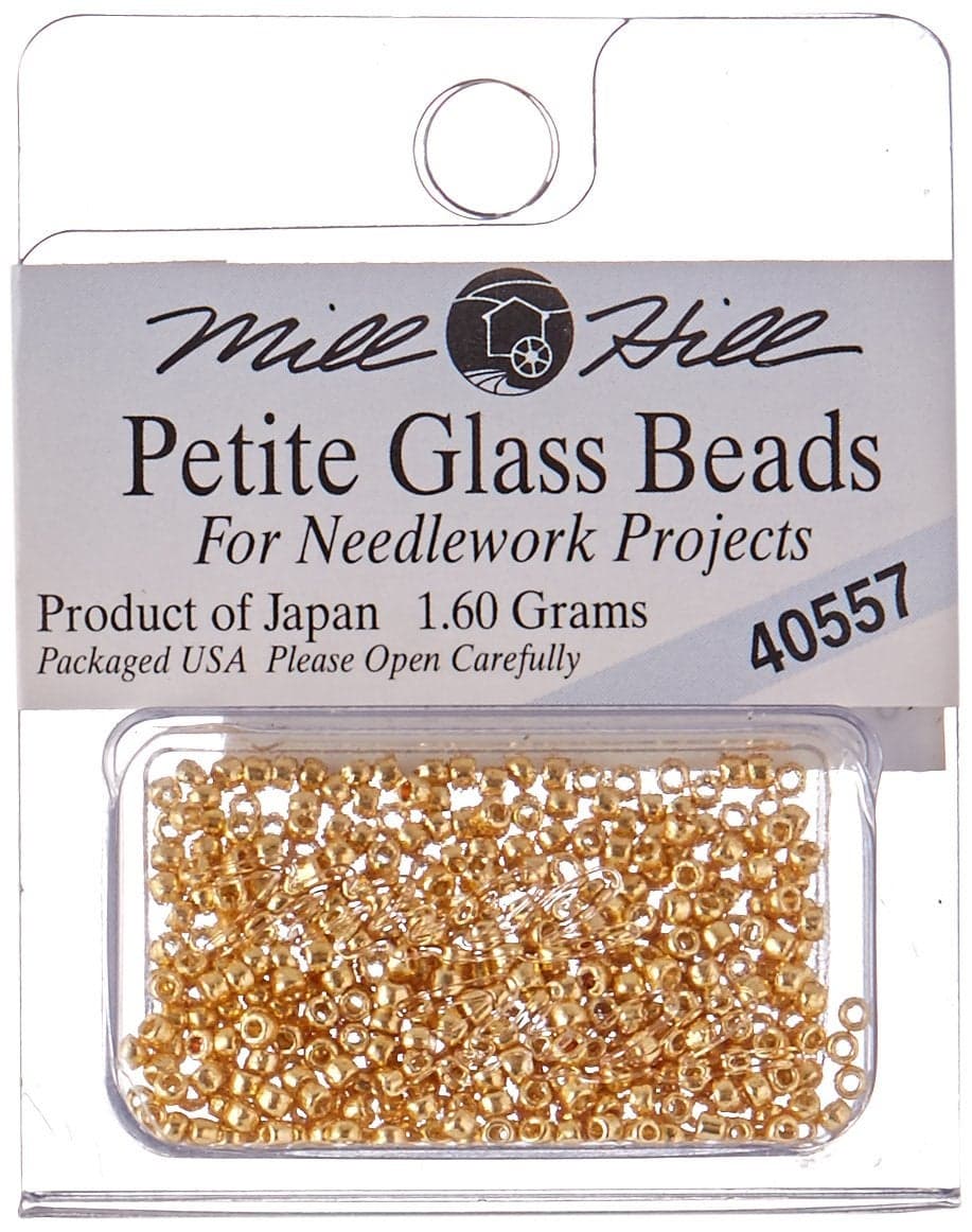 Mill Hill Petite Glass Seed Beads 2mm 16g Gold