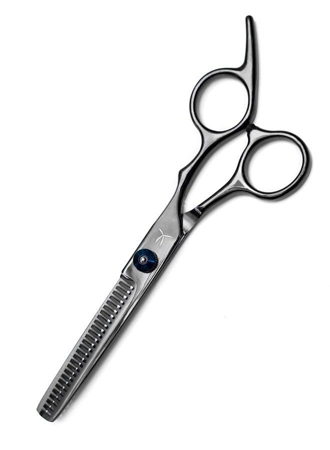 Hair Cutting Scissors Thinning Shears,6.5 Inch Professional Stainless Steel Barber Hair Scissors,for Both Salon and Home Use (Black)