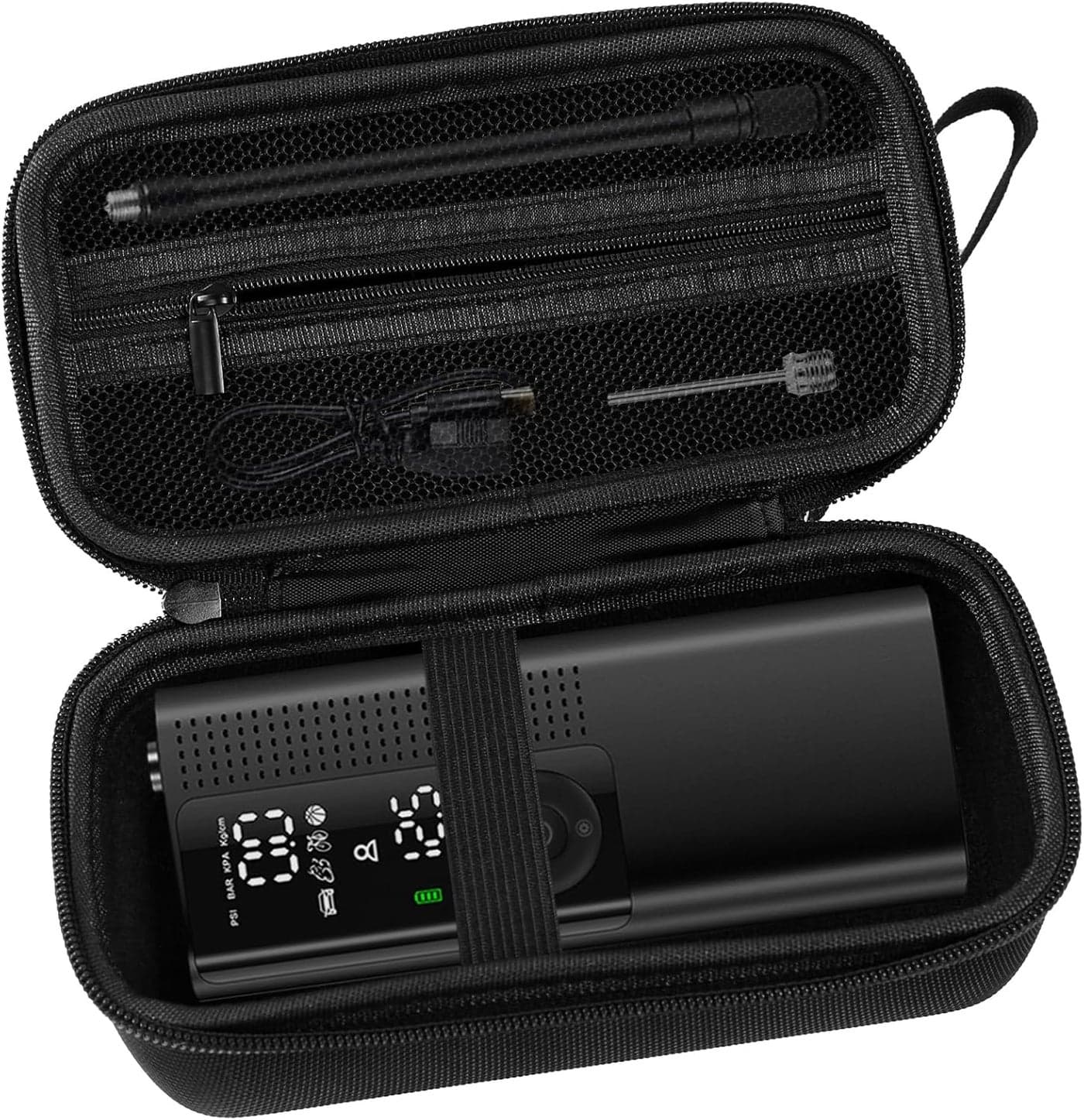TOSICAM Case for Airmoto Tire Inflator Portable Air Compressor - Black Zipper