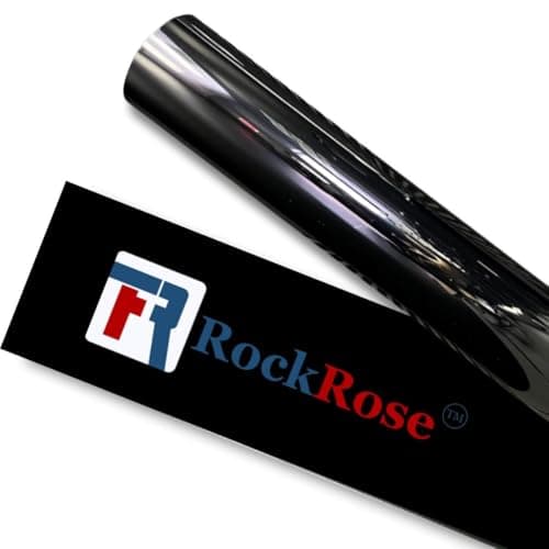 RockRose 5% Nano Ceramic Car Window Tint 20 in x 15FT 2PLY Privacy Film Heat Block, UV, and IRR Block for Auto or Home Adhesive, Easy Shrink, Plotter Friendly - Charcoal