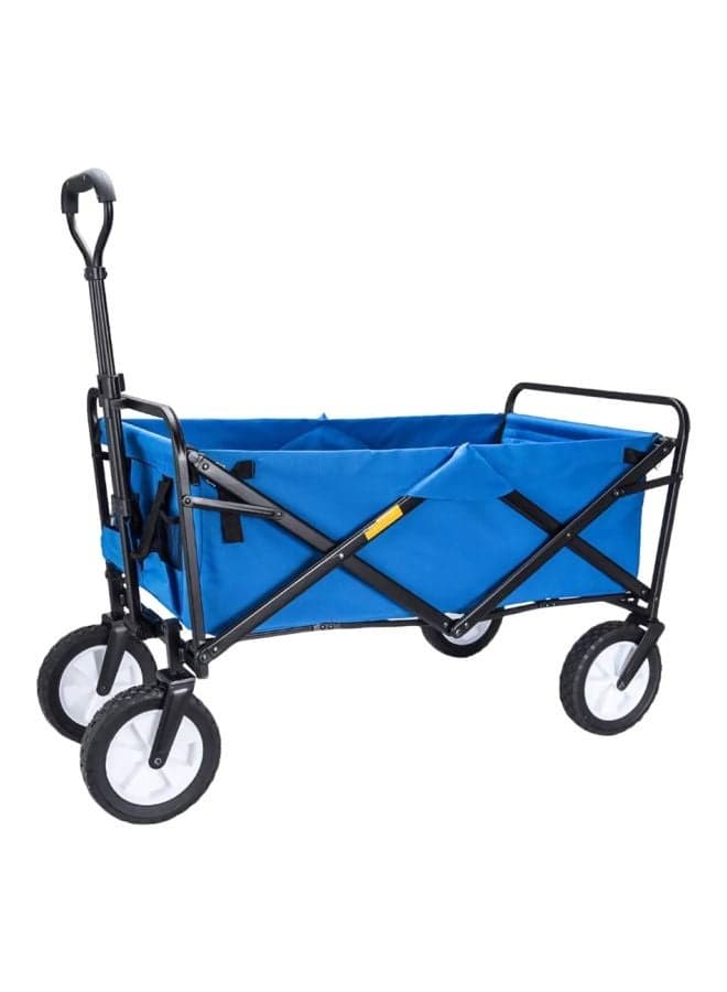 Heavy Duty Garden Cart Wagon Foldable Outdoor Trolley Transport Blue