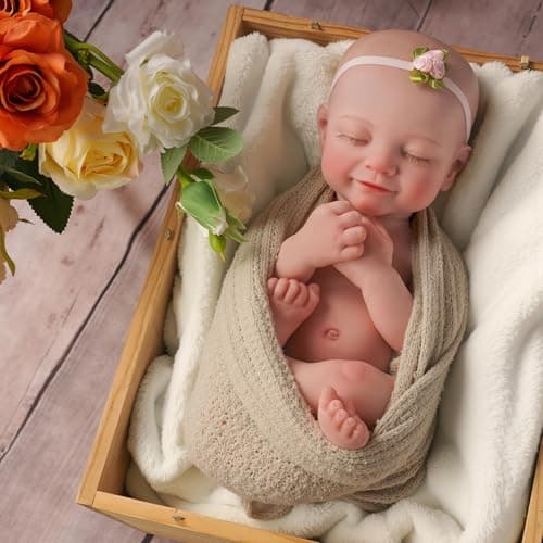 BABESIDE Lifelike Reborn Baby Dolls 16 Weight 4 lb Full Platinum Silicone Reborn Baby Girl RealisticNewborn Baby Doll Sleeping Girl Real Life Baby Dolls with Toy Gift Box for Kids Age 3