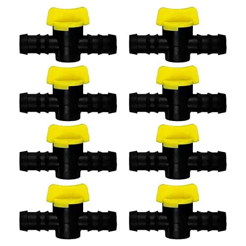 APPSTER Drip Irrigation Accessories 16 mm Plastic Straight Connector with Tap Joiner Regulator Flow Adjustor | Pipe Joint Connectors - (Pack of 50)