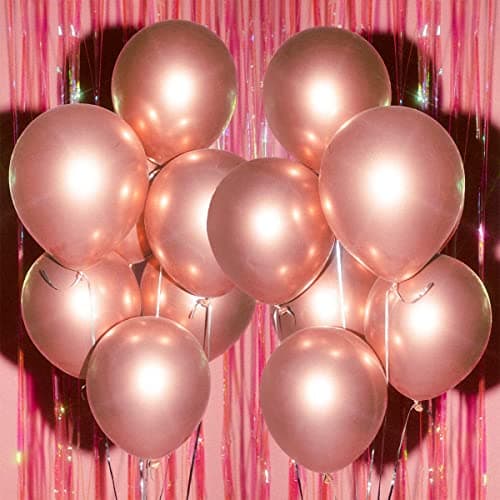 xo Fetti Rose Gold Chrome Balloons 25 pk 12 Bachelorette Party Decorations Bridal Shower Birthday Party Engagement