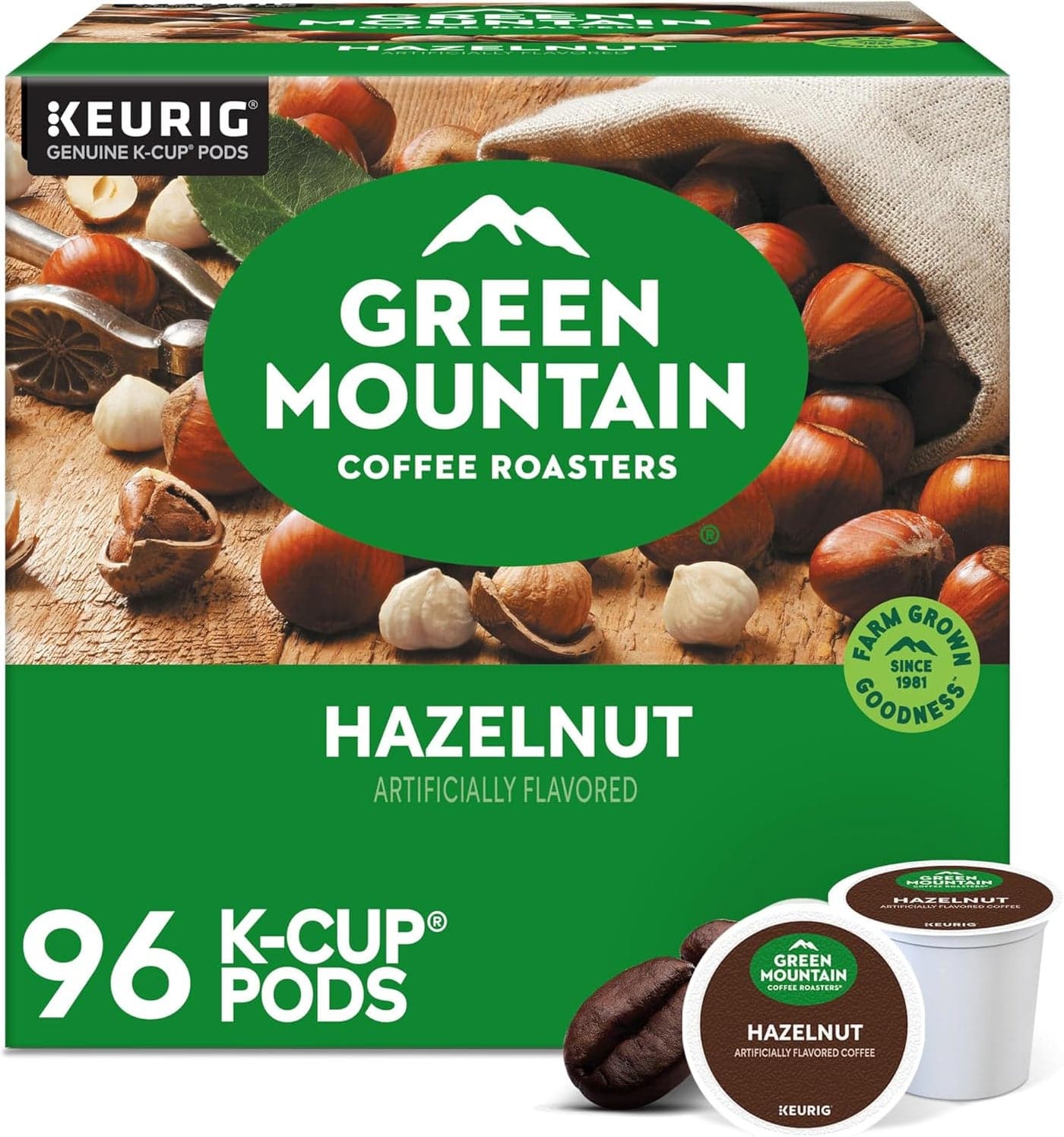 Green Mountain Hazelnut K-Cup Pods - 96 Count