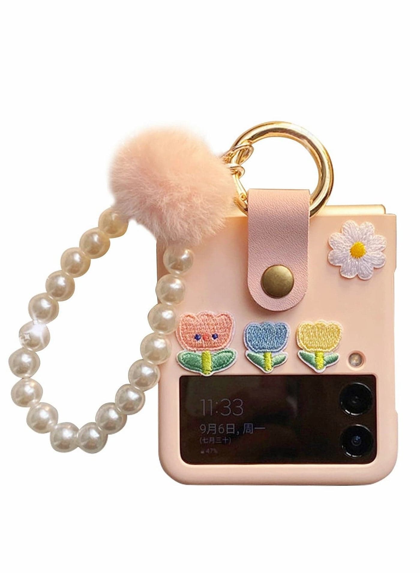 Case/Cover for Galaxy Z Flip 3, Case with Ring Shockproof Non-Slip Protective Designed for Galaxy Z Flip 3 5G Case for Women, Girls, Kids
