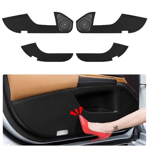 LUNQIN Car Door Anti Kick Pad for Lexus ES 350 300h 250 Accessories 2019 2020 2021 2022 2023 2024 2025 Protector Mat Dirty Collision Stickers Interior