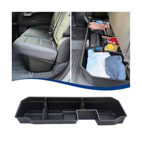 XPHAZZ Rear Underseat Storage Compatible with 20192026 Chevy SilveradoGMC Sierra 1500 20202026 2500HD 3500HD Pickup ABS Under Seat Organizer Bin 2019 Silverado 1500