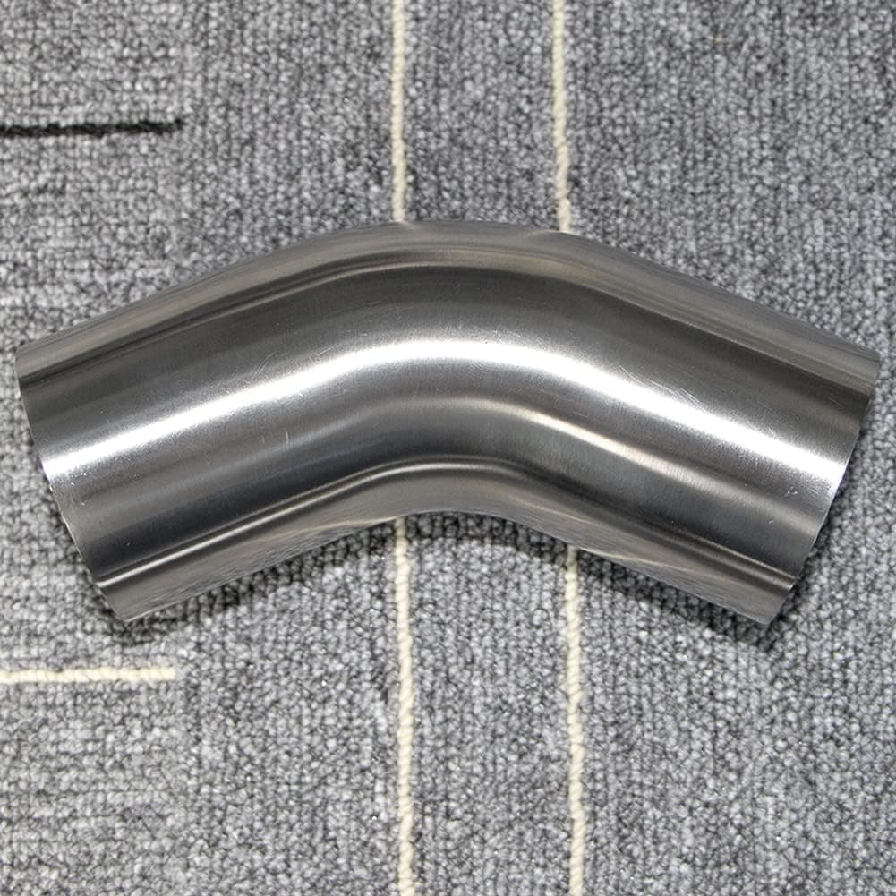 KOTVTM 2.5" Stainless Steel Elbow 45° Mandrel Bend Elbow - 14GA/.078" Wall - SS304 for Exhaust and Pipeline