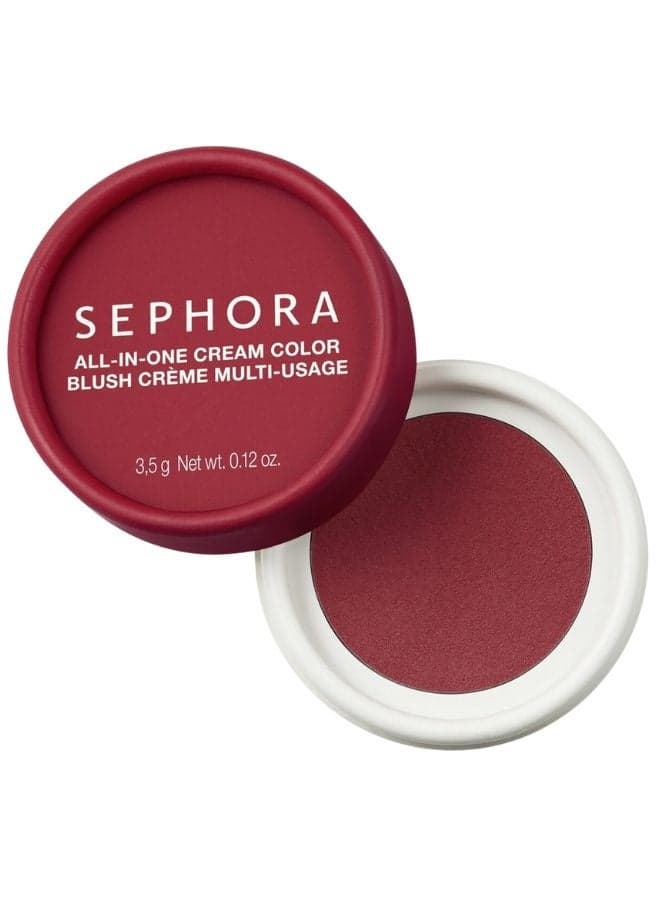SEPHORA COLLECTION All-In-One Cream Color – Natural Healthy Glow & Anti-Dull Complexion, Shade 06 Dramatic Plum (3.5g),(Multipurpose Cream for Cheeks, Lips & Eyes)