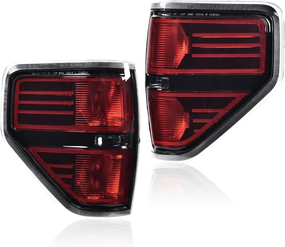PIT66 Tail Lights for 2009-2014 Ford F150 Pickup SVT - Rear Lamp Brake Taillights Accessories (1 Pair)