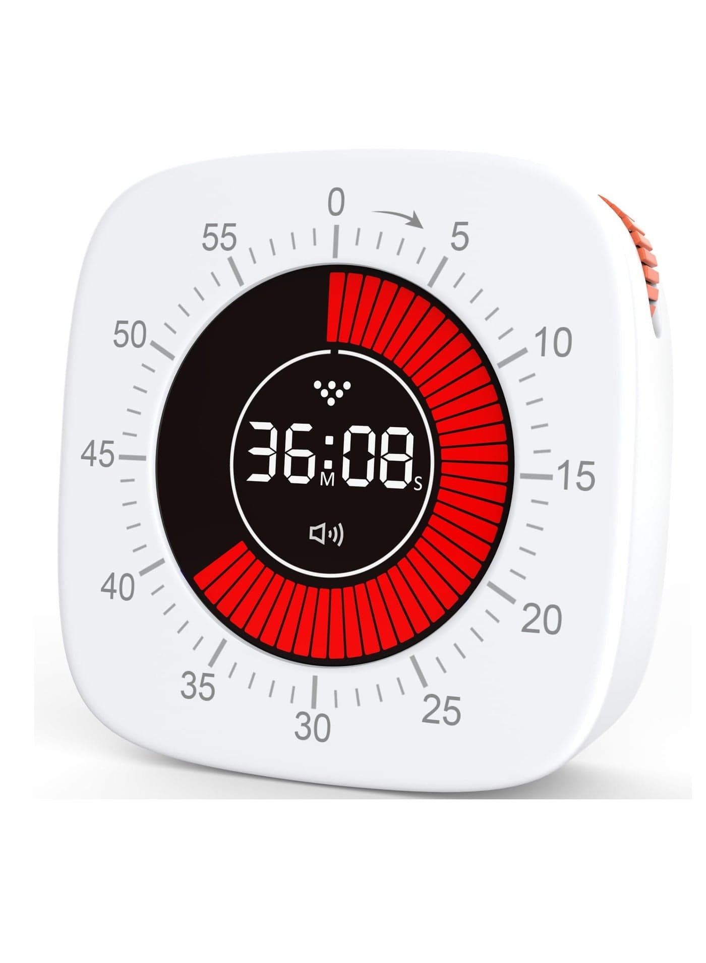 Visual Timer for Kids, Timers for Classroom, Digital Timer with 60-Minute Countdown, Rechargeable, Silent Timer with 4 Alarm Modes, Kitchen Cooking, Homeschool Supplies, ADHD Tools for Kids and Adults