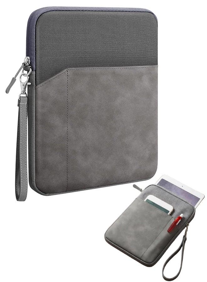 1 Pack 9-11.5 Inch Grey Water-Resistant Multi-Compartment Tablet Sleeve Bag Carrying Case, Compatible with iPad A16 11" 2025, iPad 10th Gen, iPad Air 5/4/3 10.9"/10.5", iPad 9/8/7th 10.2"